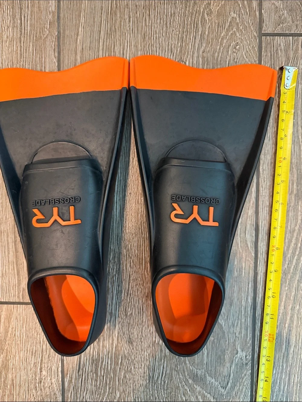 TYR Black and Orange Crossblade Youth Swim Fins